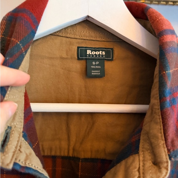 Roots Canada Heritage Plaid Flannel Shirt – Corduroy Elbow Patches – Size Small - Picture 5 of 8